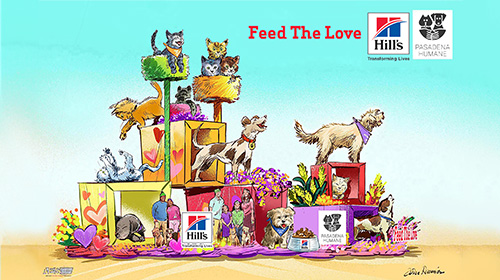 a group of animals on boxes